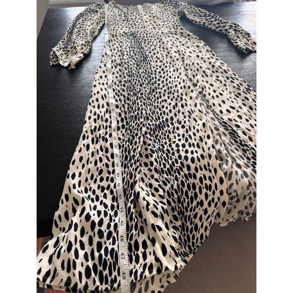 Reformation Alessi Polka Dot Ivory Long Sleeve Midi Dress size 4 - Picture 8 of 10